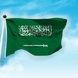 علم  السعودية خارجي مقاس 12x8 متر
